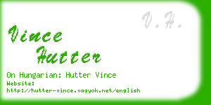 vince hutter business card